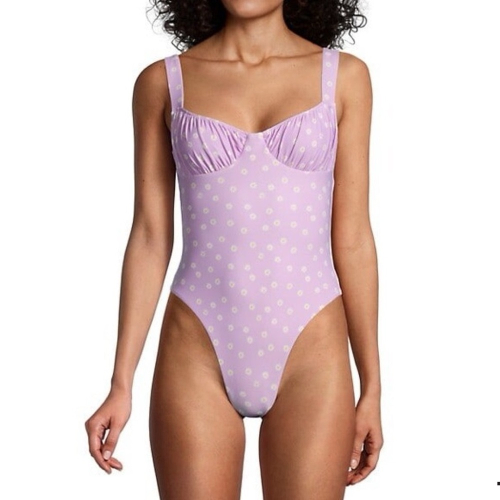 WeWoreWhat Ruched Cup One-Piece Swimsuit - M
